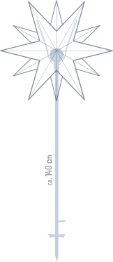 
                      
                         Sterntaler - Faltstern 18 Zacker Ø 100cm für Außen mit Ständer gefunden auf Sternenmanufaktur.de
                      
                    