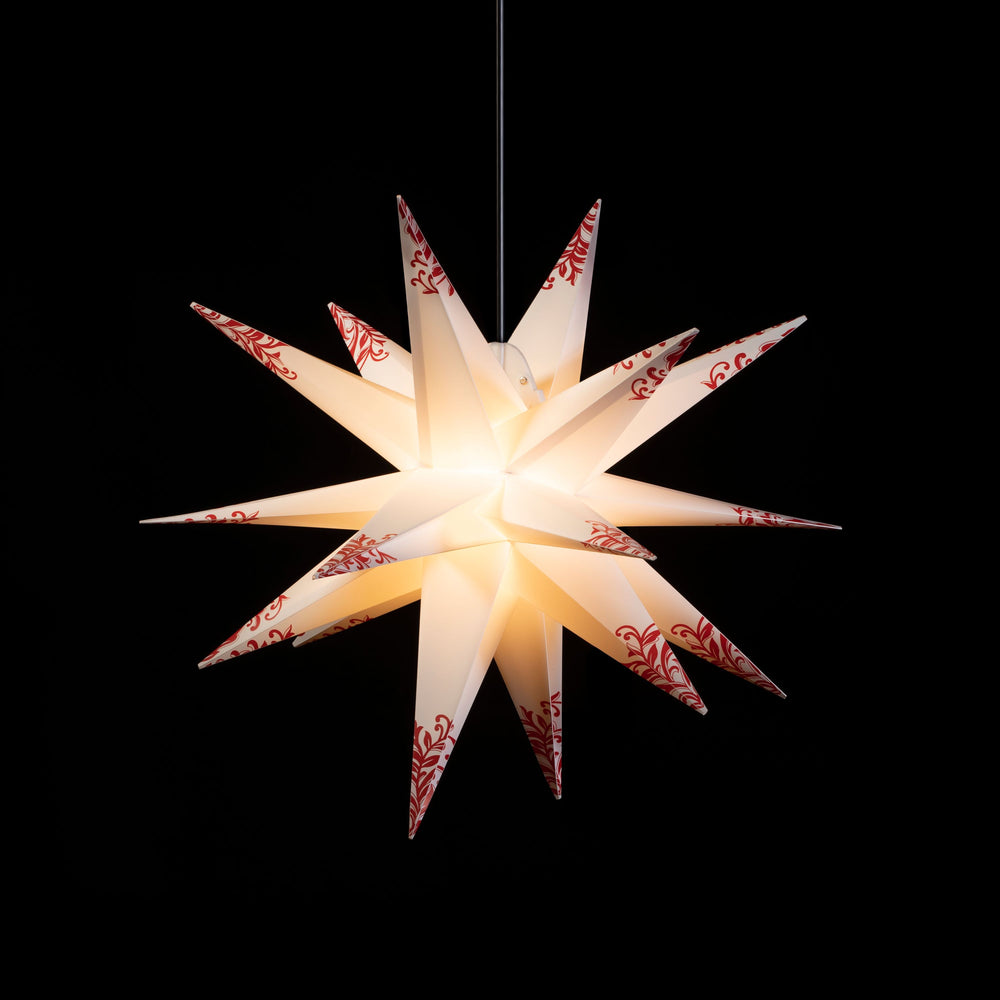  Sterntaler - Faltstern 18 Zacker Ø 55cm mit Ornamenten für Innen und Außen E14 Fassung gefunden auf Sternenmanufaktur.de