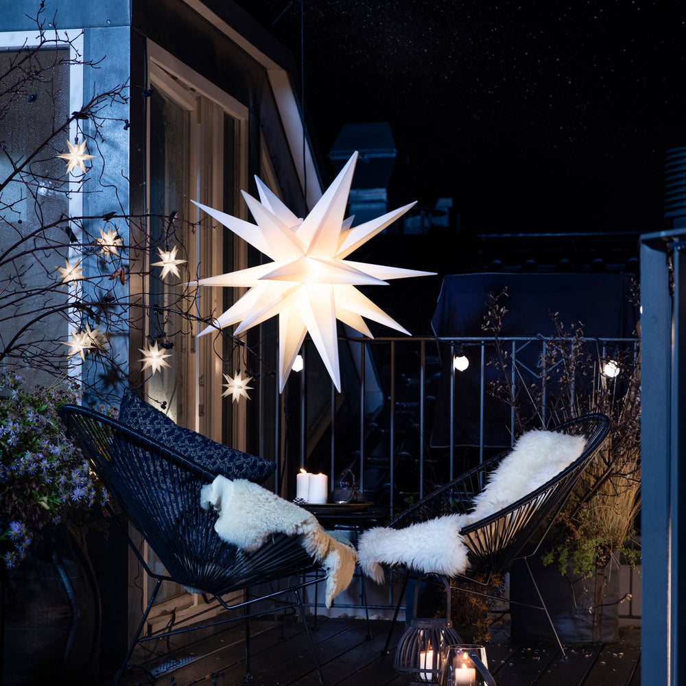 
                      
                        Vorteilspack 3er Set: Faltstern - WEISS - Ø 100cm Set – Magische Sternenlichter für dein Zuhause
                      
                    